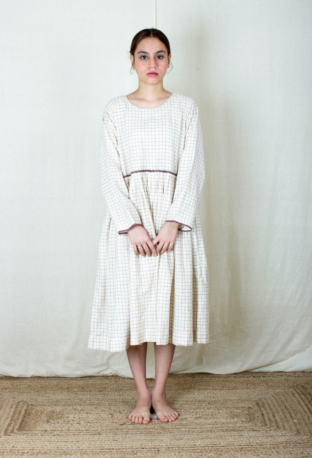 Eunoia- Checkered selvedge dress - Karnam