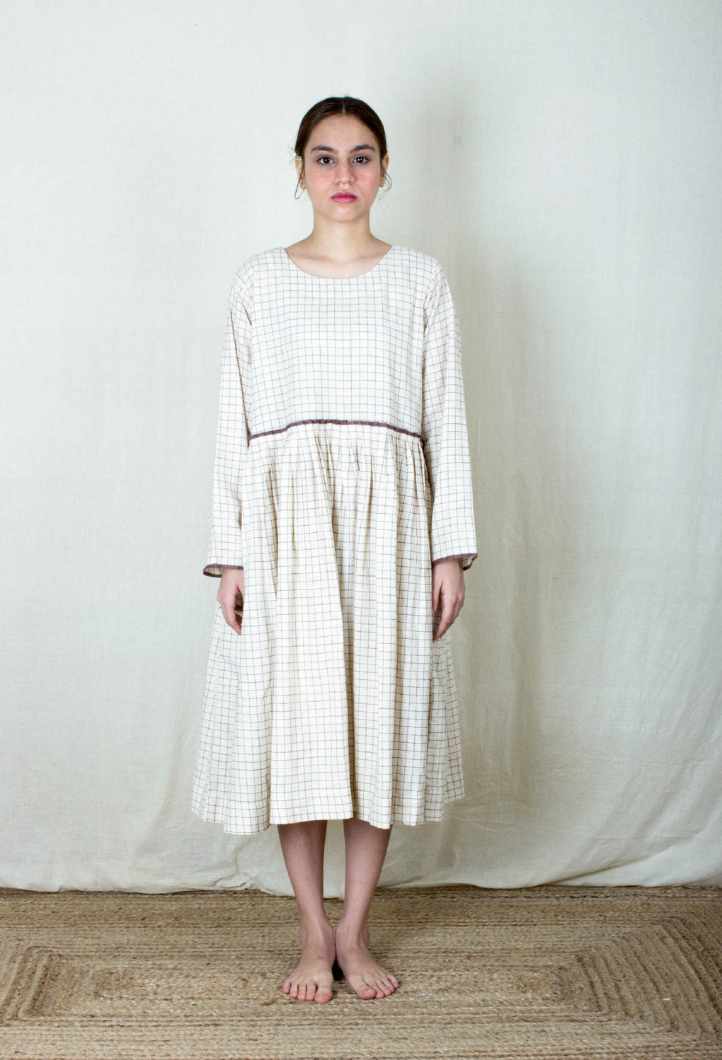 Eunoia- Checkered selvedge dress - Karnam