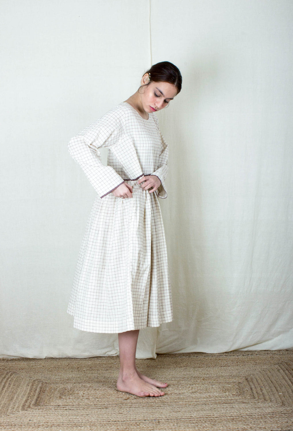 Eunoia- Checkered selvedge dress - Karnam