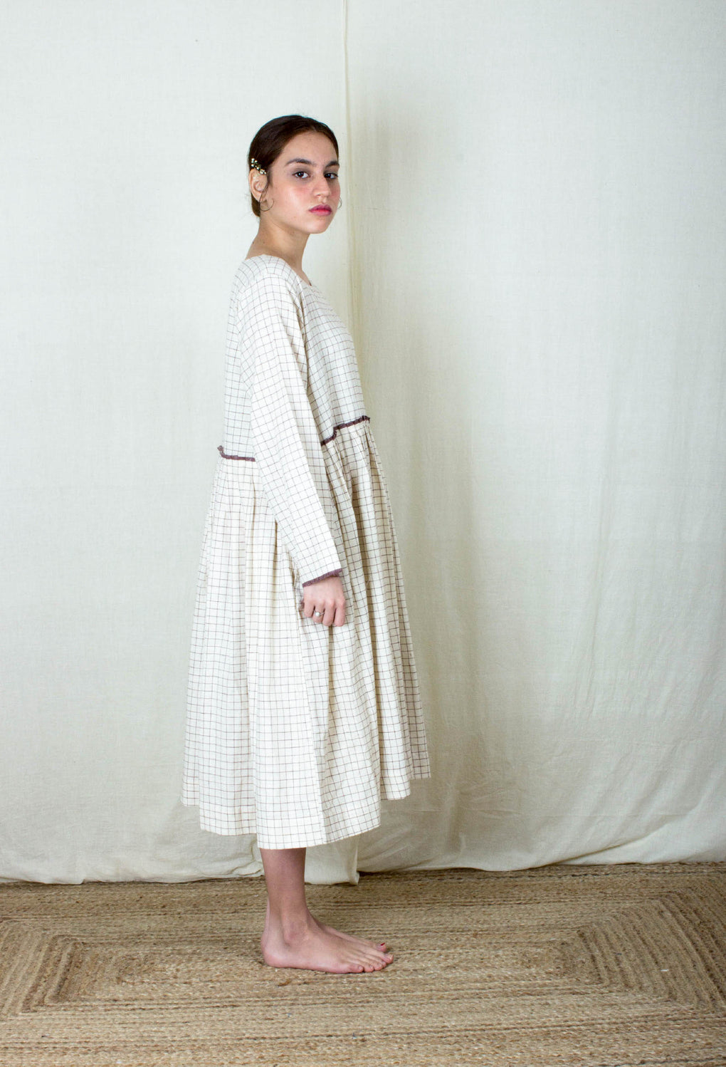 Eunoia- Checkered selvedge dress - Karnam