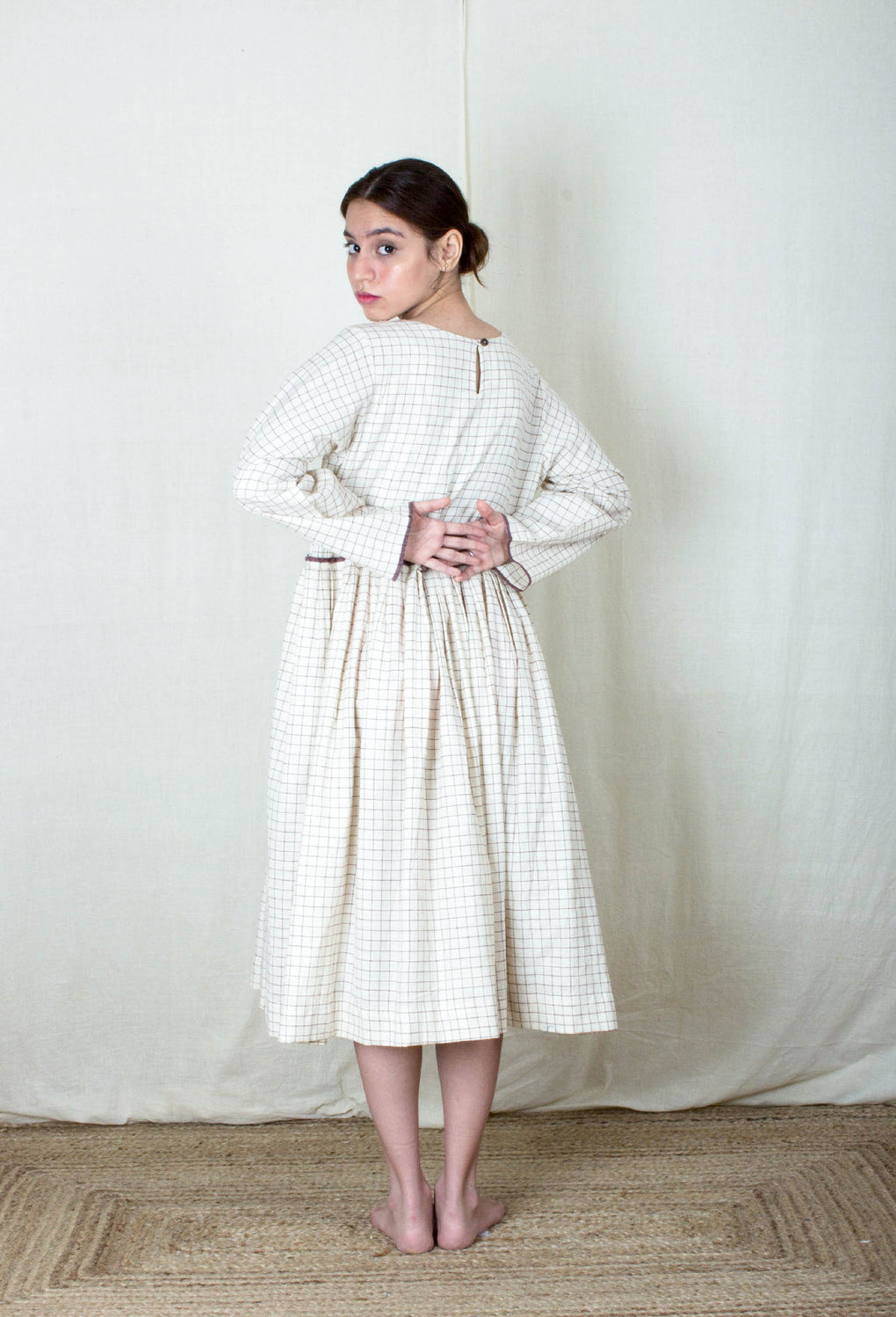 Eunoia- Checkered selvedge dress - Karnam