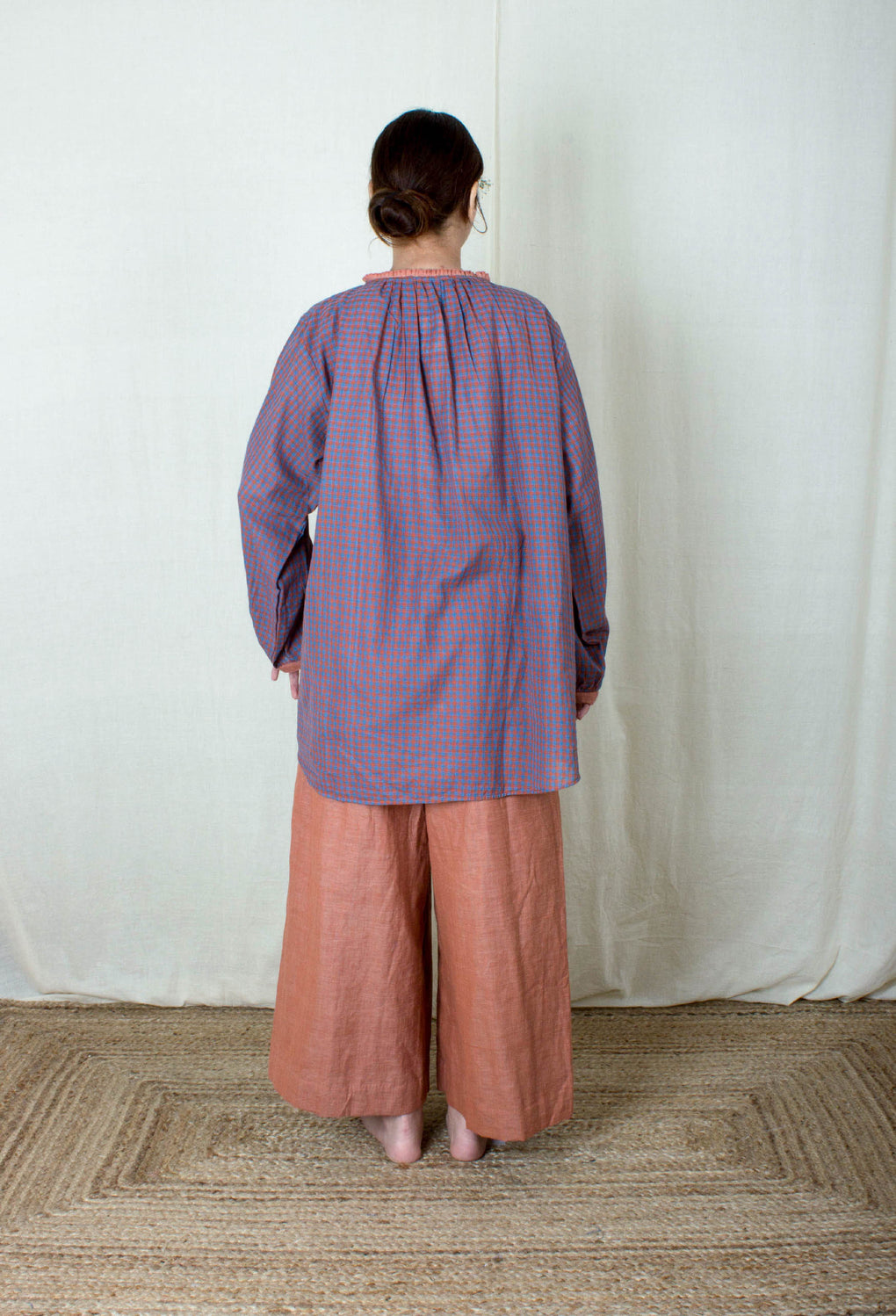 Verdant- Neck Gathered Top / Shirt - Karnam