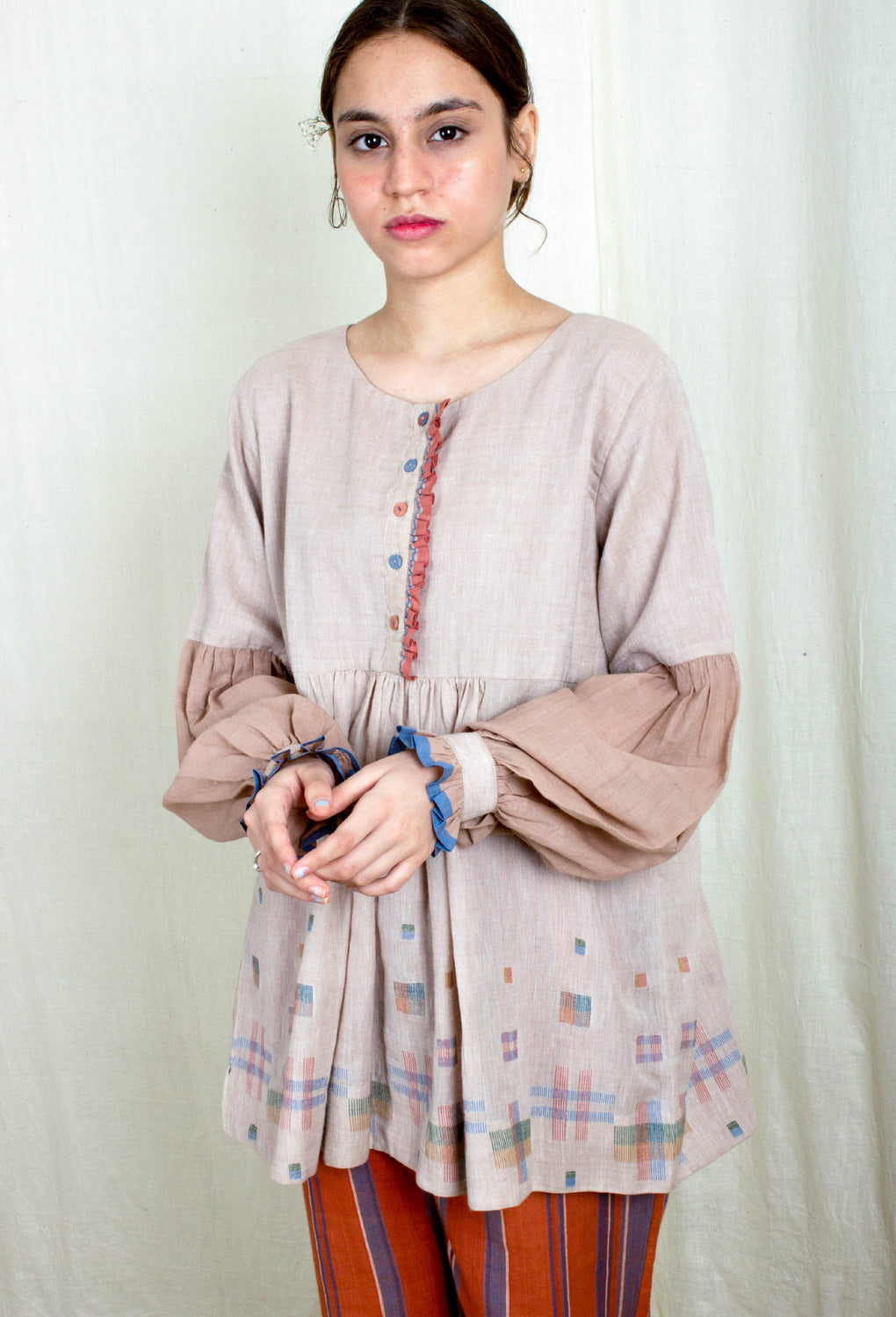 Antheia- Light Pale Pink Top - Karnam