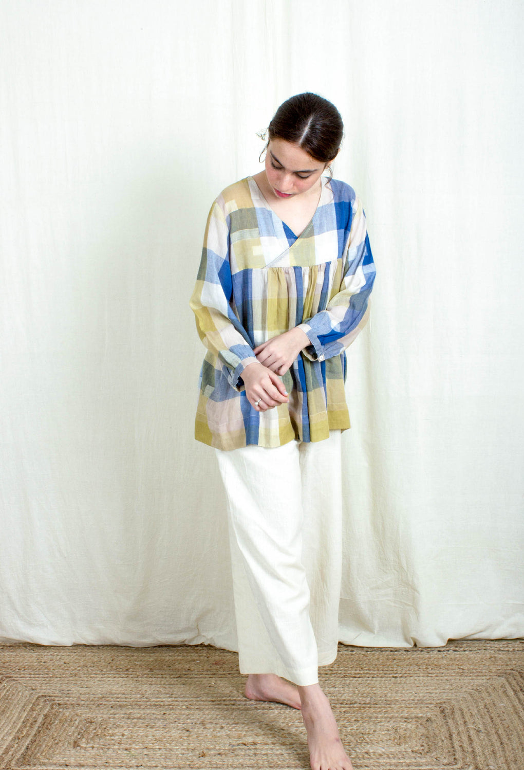 Sutton- Jamdani Muslin Top - Karnam