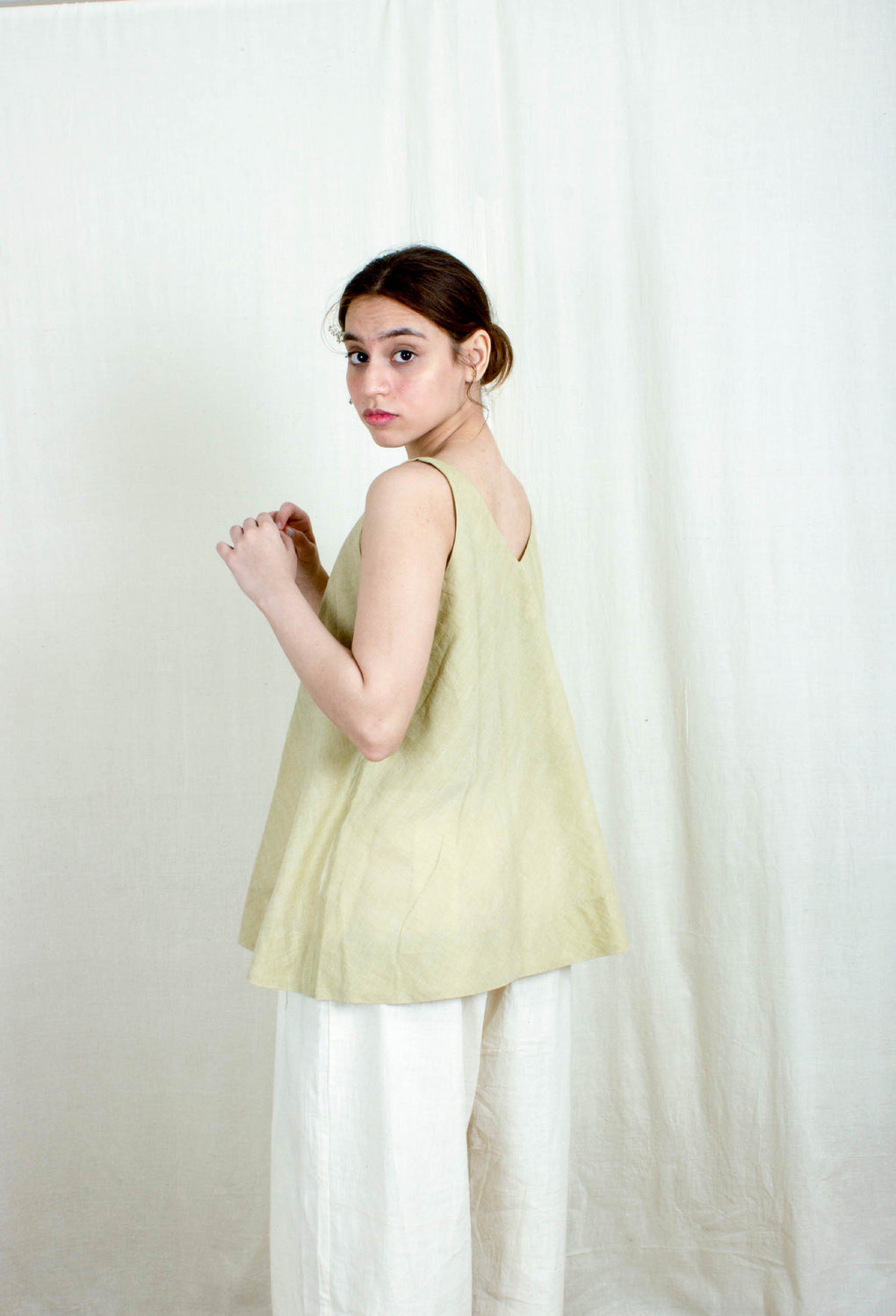 Philocaly- Mustard sleeveless slip/top - Karnam