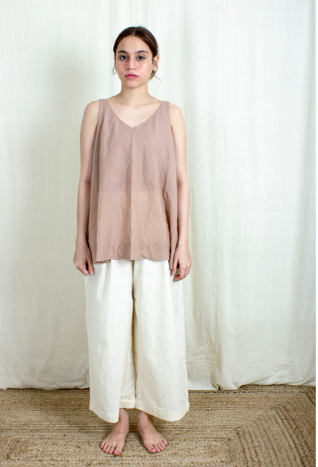 Philocaly- Pale Pink sleeveless slip/top - Karnam