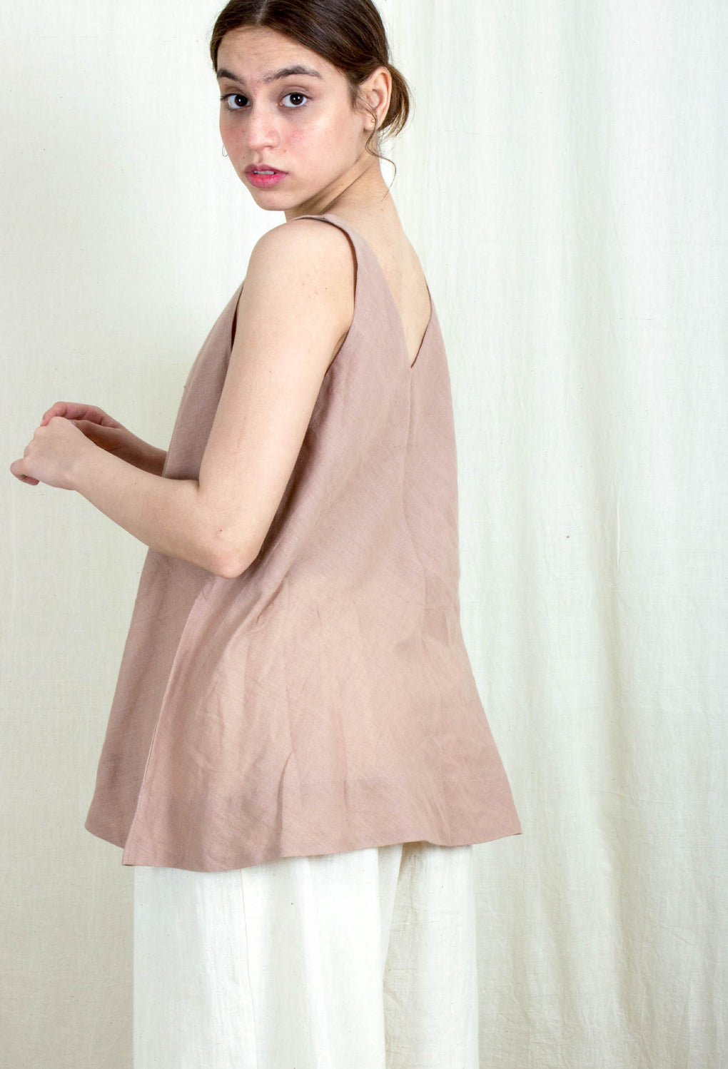 Philocaly- Pale Pink sleeveless slip/top - Karnam