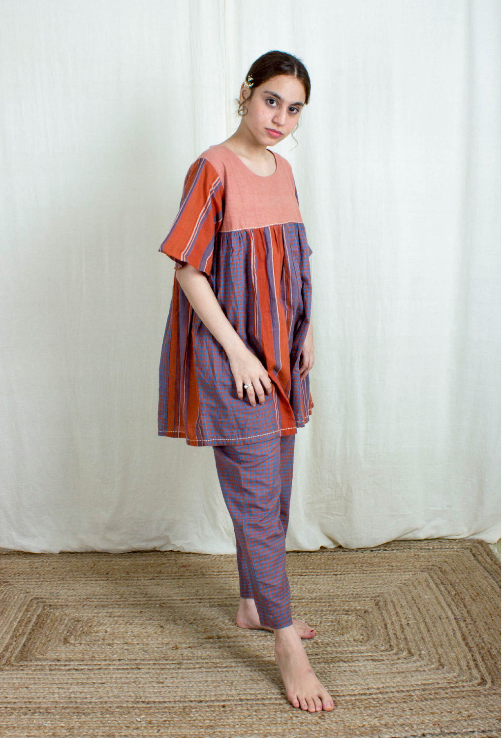 Aiyana- Mix Match Top & Gingham Pant - Karnam