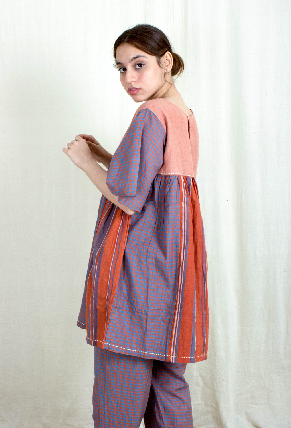 Aiyana- Mix Match Top & Gingham Pant - Karnam