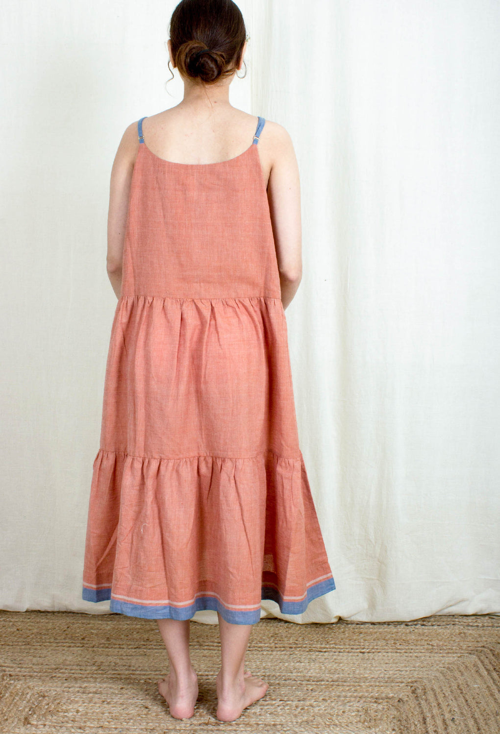 Sorin - Pink Sleeveless Selvedge Dress / Slip - Karnam