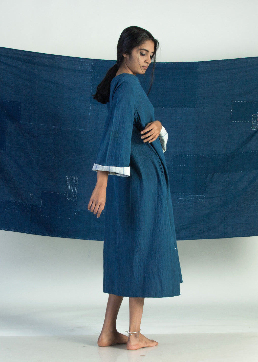 Indigo Aline antifit kurta dress - Karnam