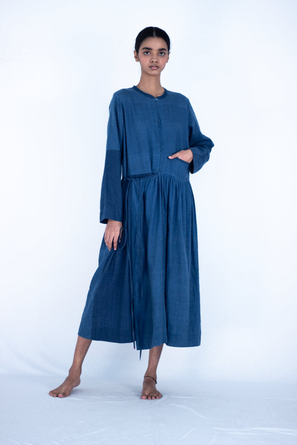 Dyebath - Indigo Angrakha dress - Karnam