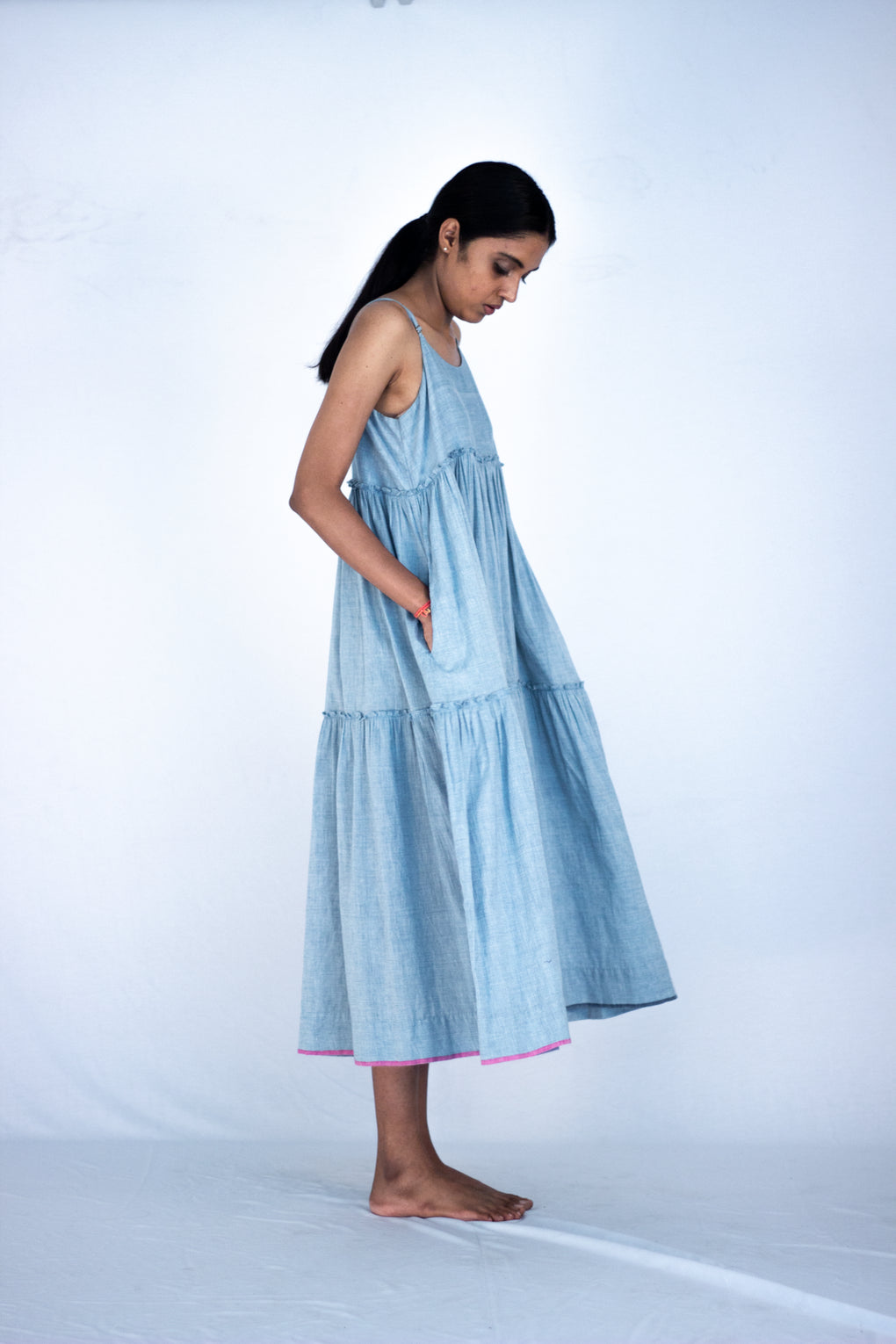 Osmyne - indigo slip dress - Karnam