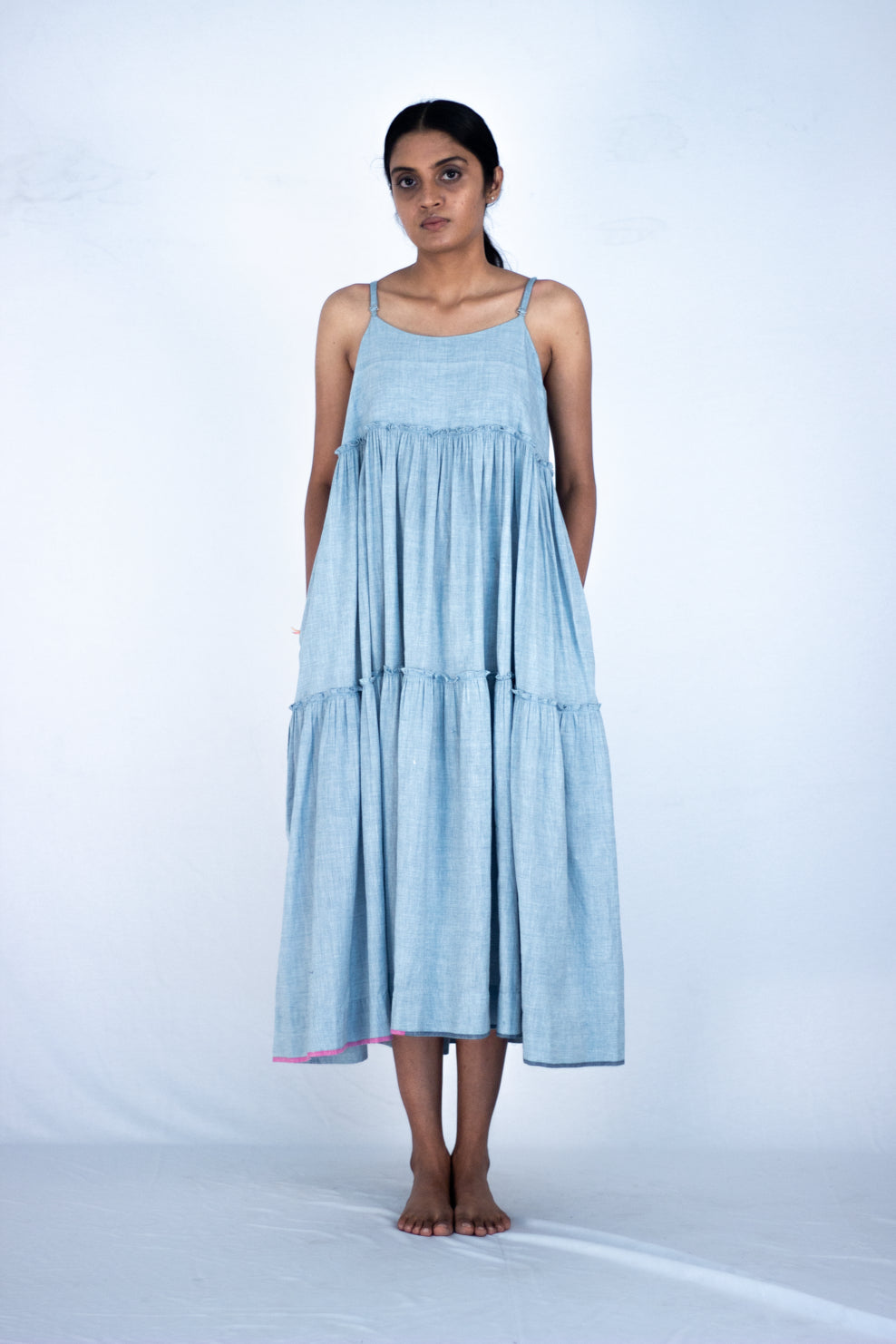 Osmyne - indigo slip dress - Karnam