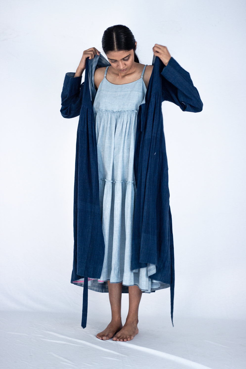 Gara - Wrap Indigo dress - Karnam