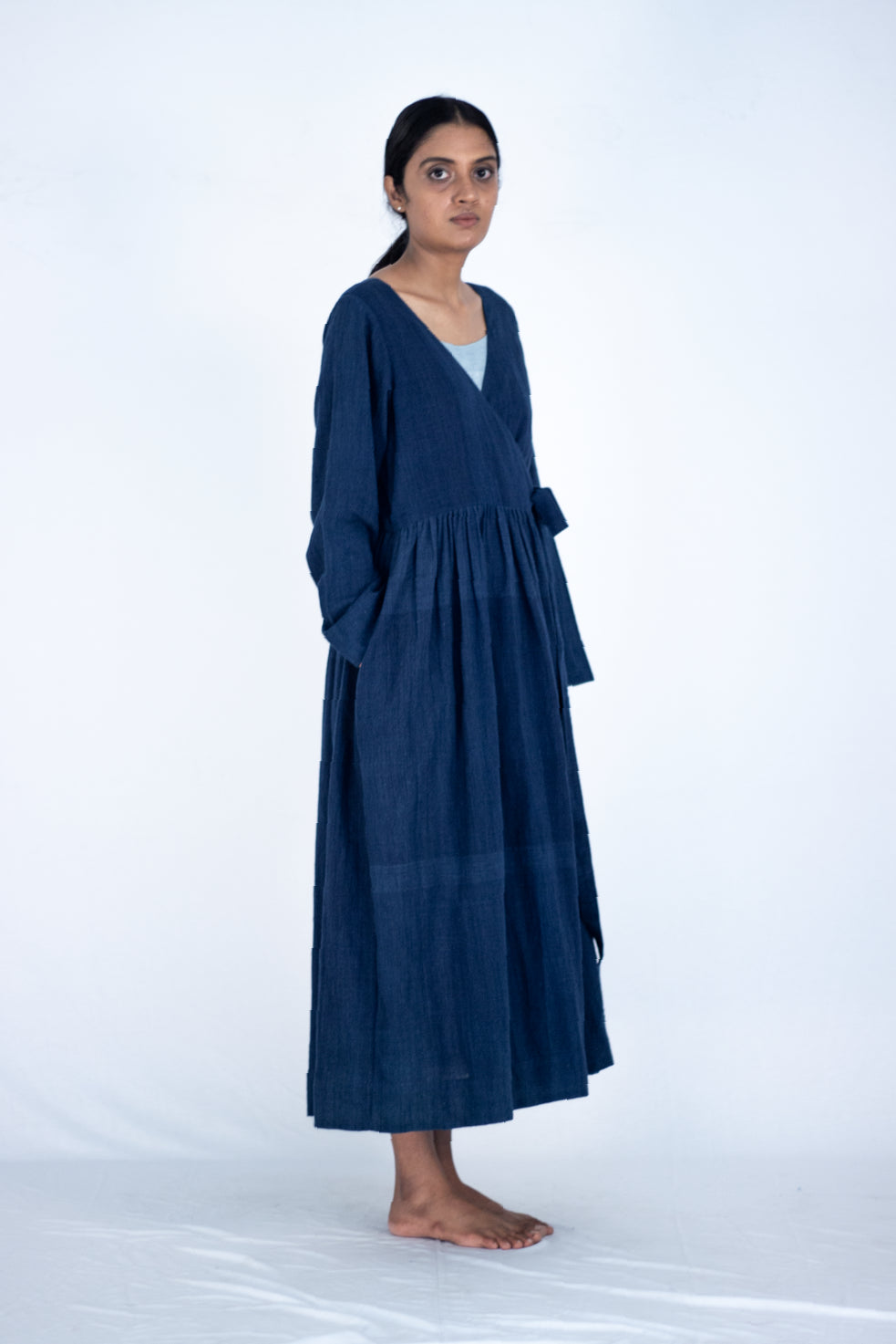 Gara - Wrap Indigo dress - Karnam