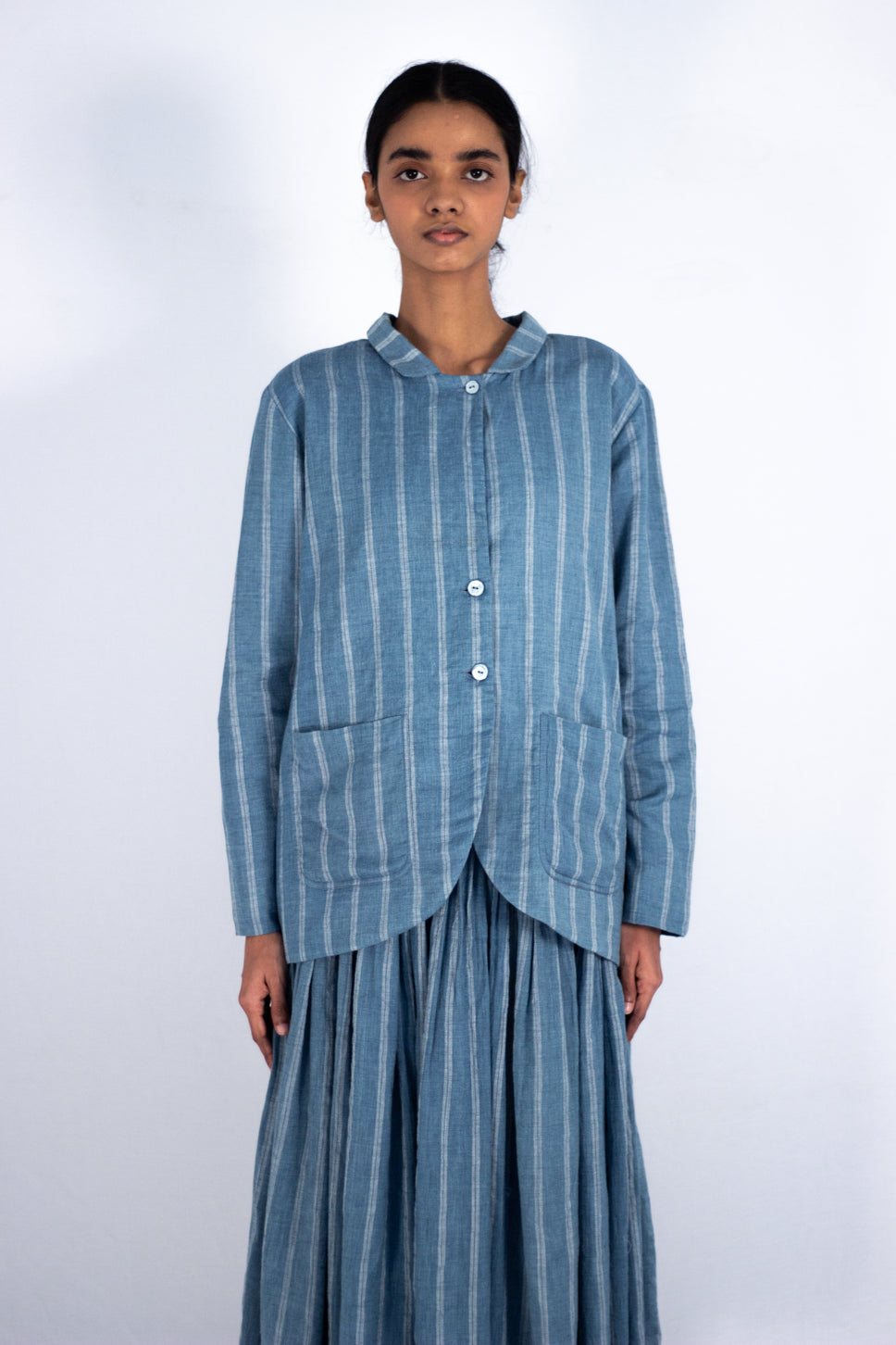 Agranat - Indigo strip jacket - Karnam