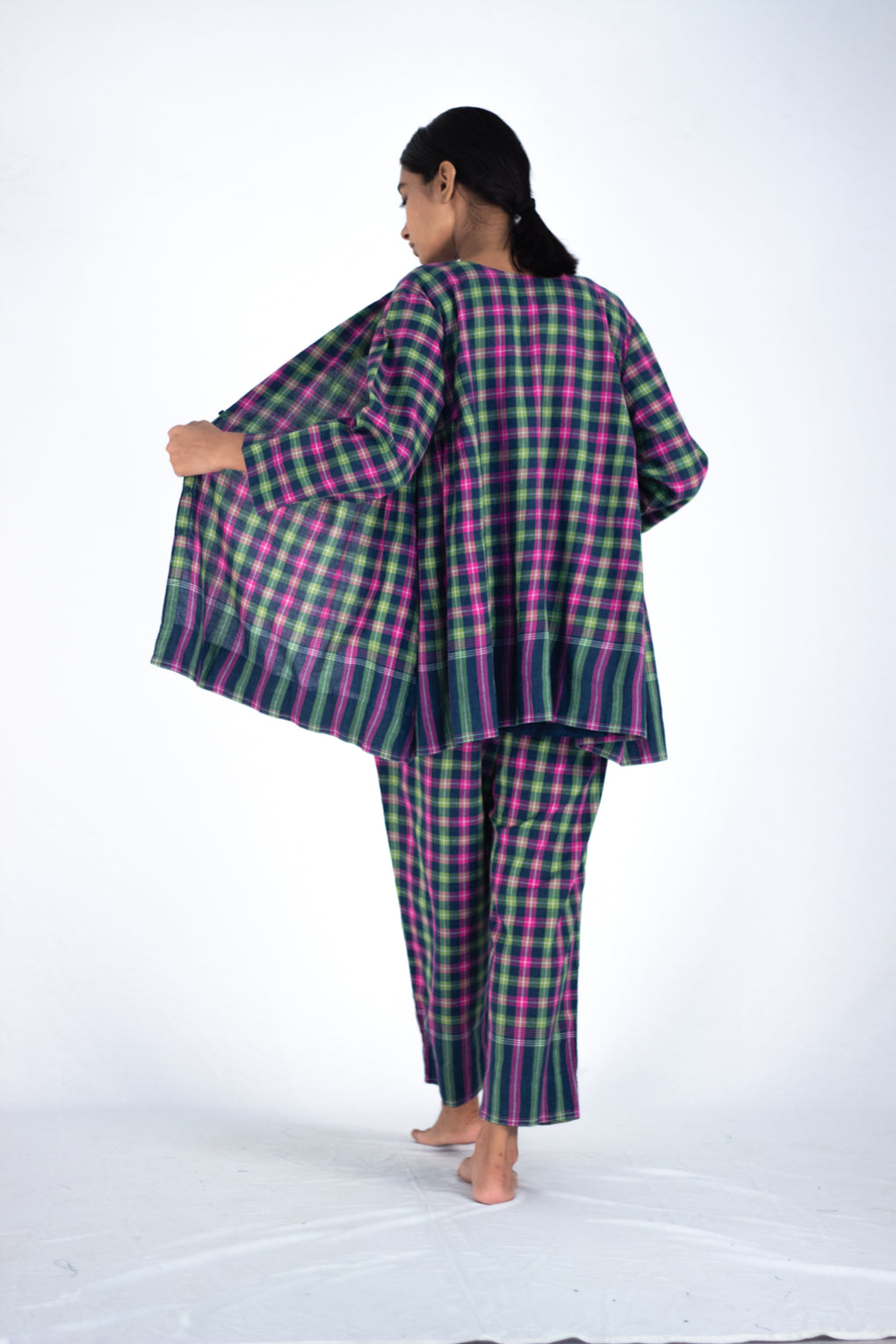 Licuala - indigo check shirt - Karnam