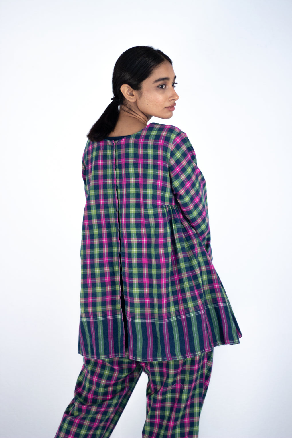 Licuala - indigo check shirt - Karnam