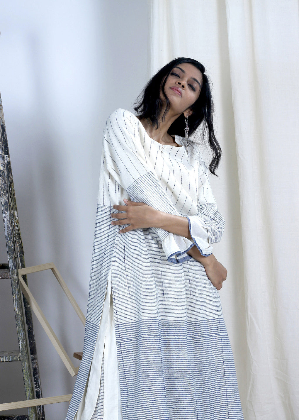 Kamoenai - kala cotton kurta Layered with pant set - Karnam