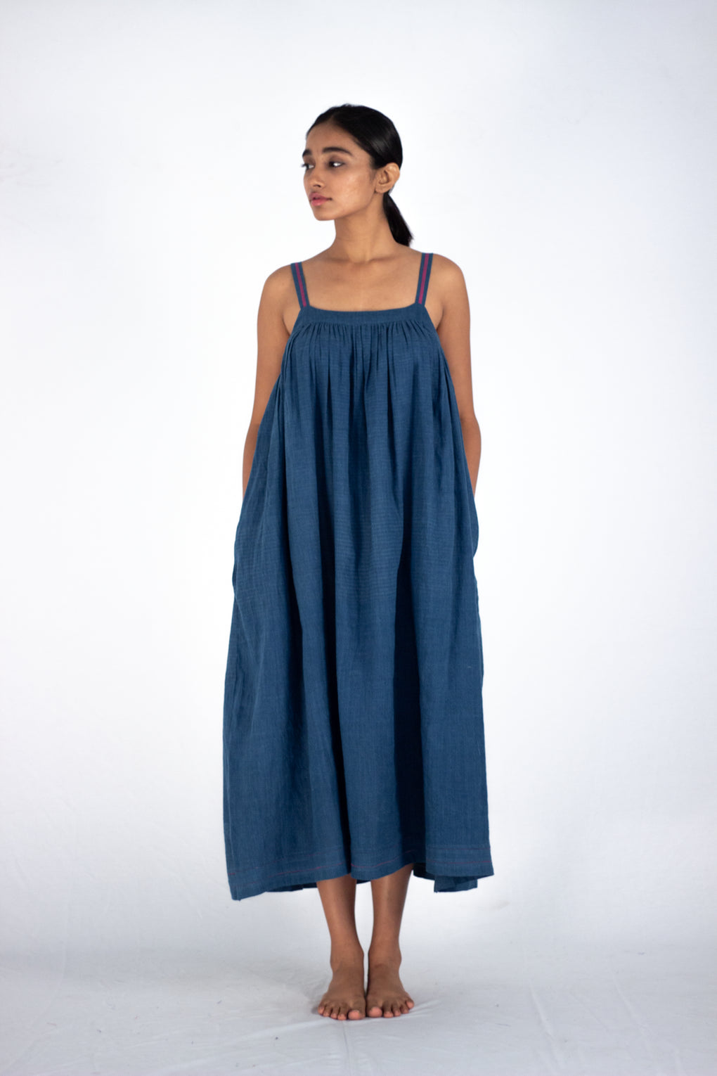 Osmanthus - Indigo slip dress - Karnam