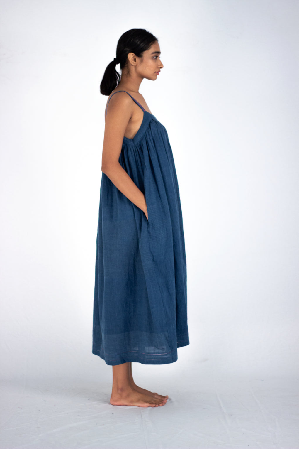 Osmanthus - Indigo slip dress - Karnam