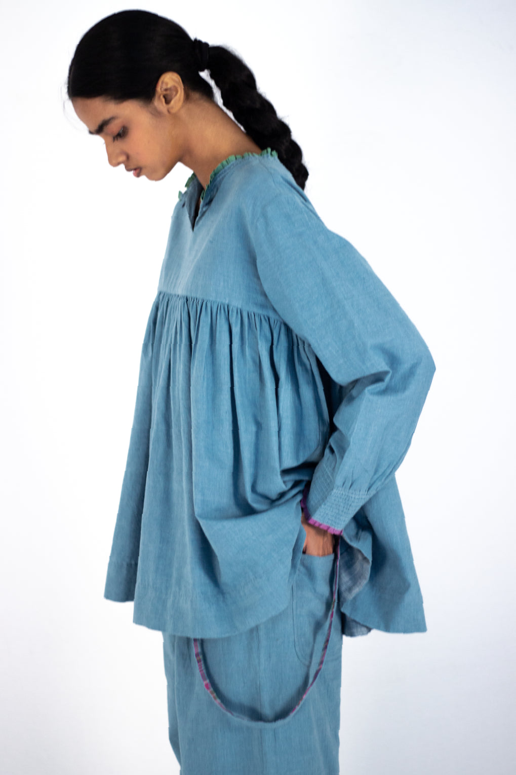 Blue Topsy - Indigo Top / Suspender pant - Karnam