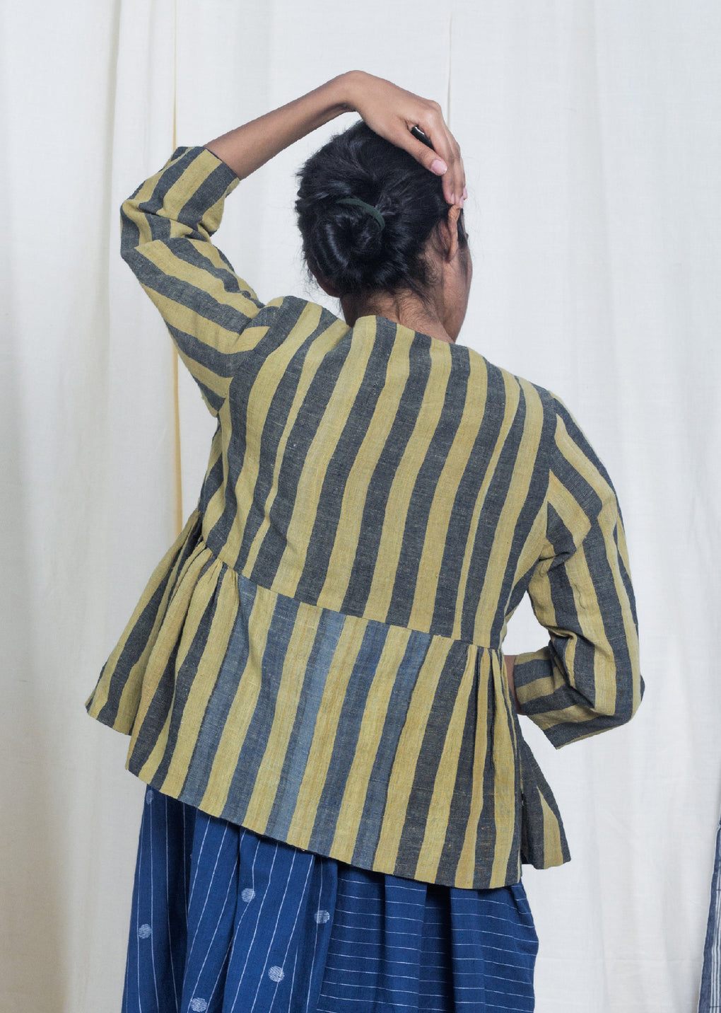 Ōgata- Railroad Stripe Reversible Jacket - Karnam