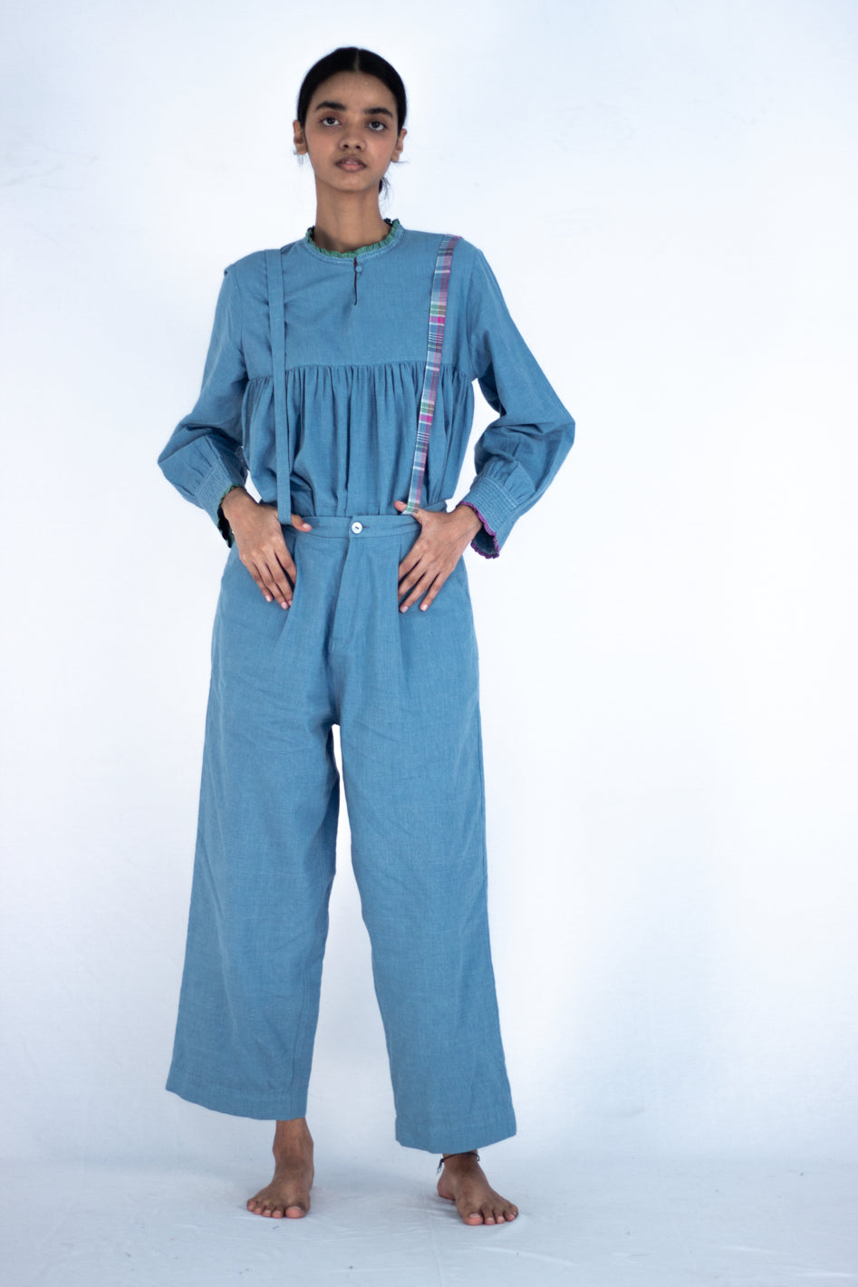 Blue Topsy - Indigo Top / Suspender pant - Karnam