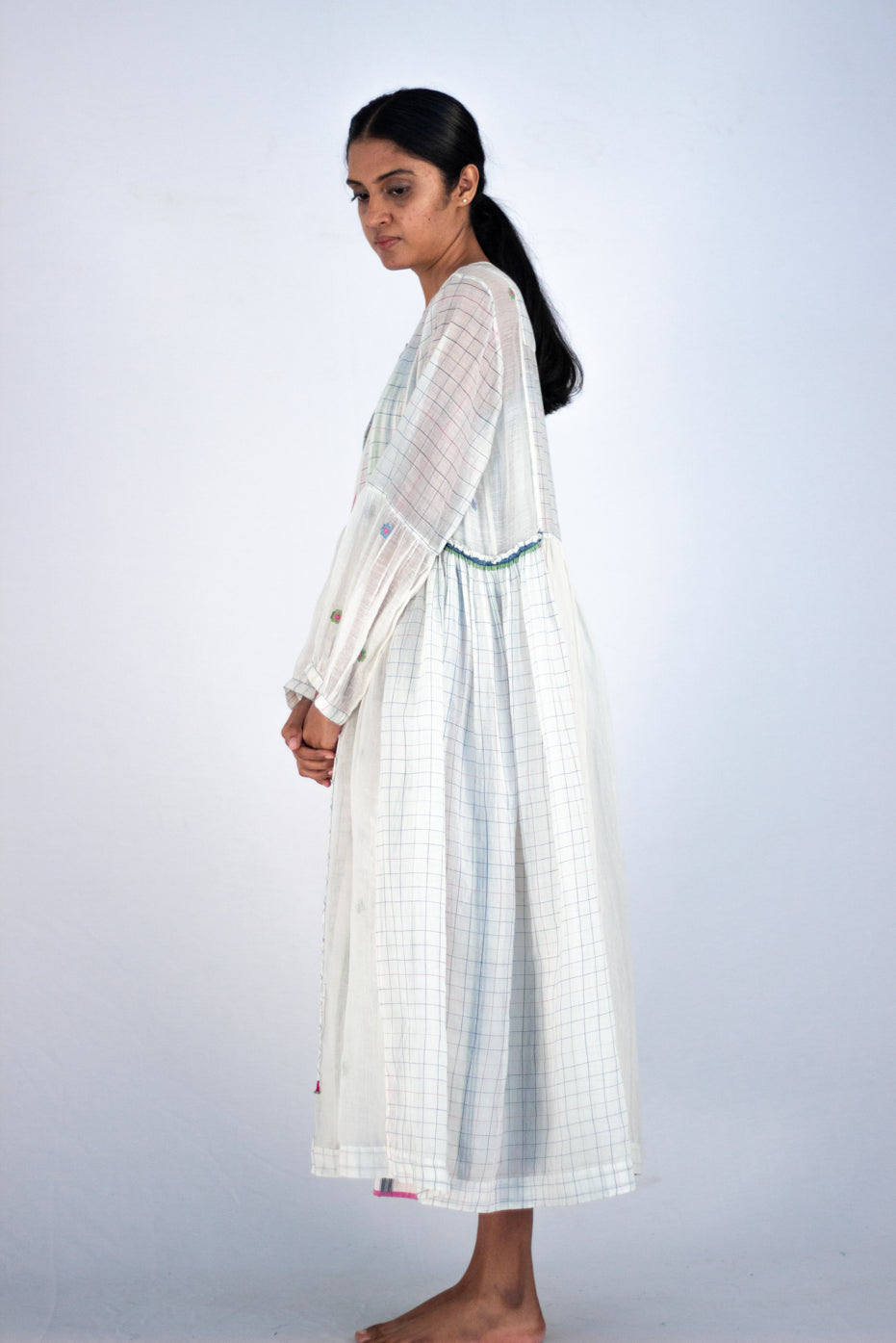 Prairie - Silk jamdani shrug dress - Karnam