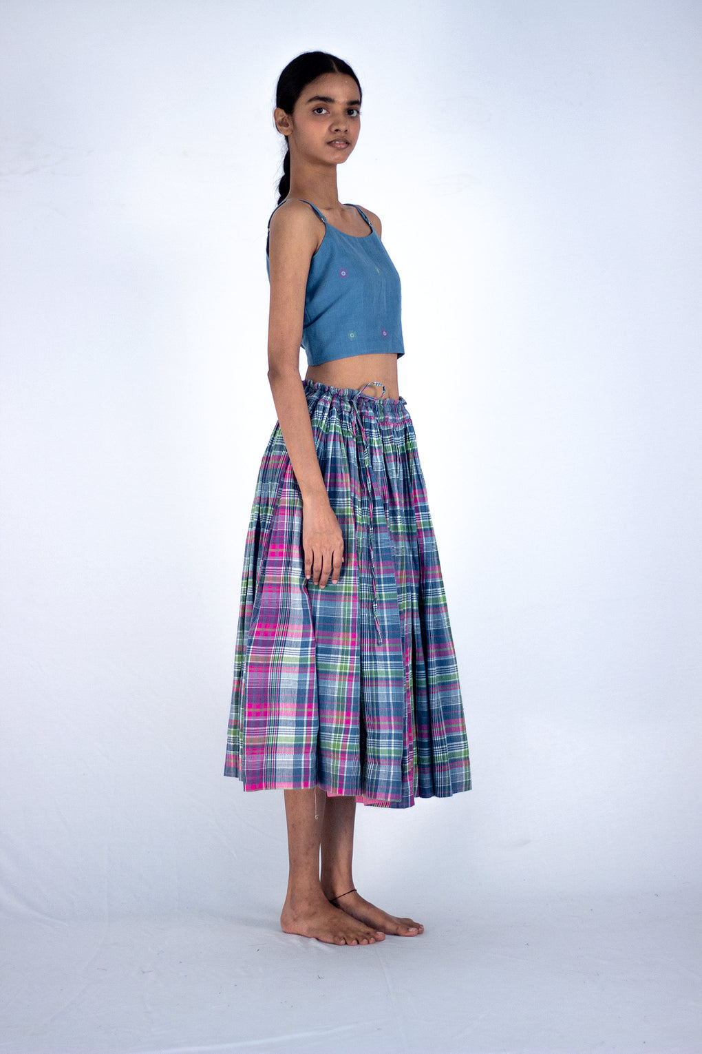 Dillenia - Madras check skirt - Karnam