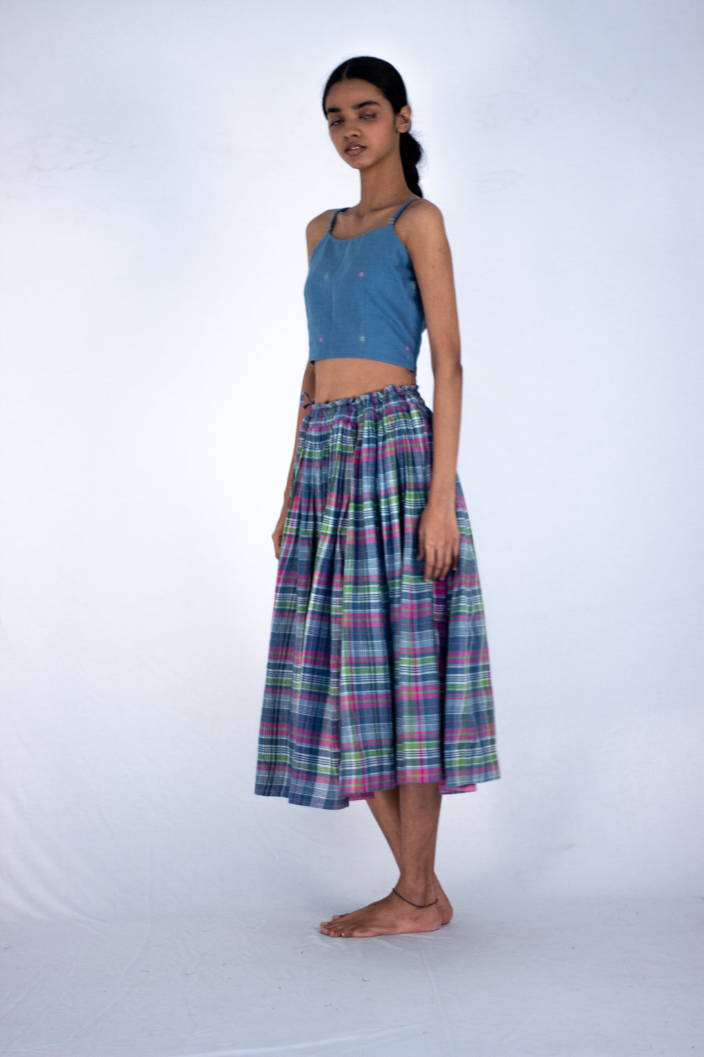 Dillenia - Madras check skirt - Karnam