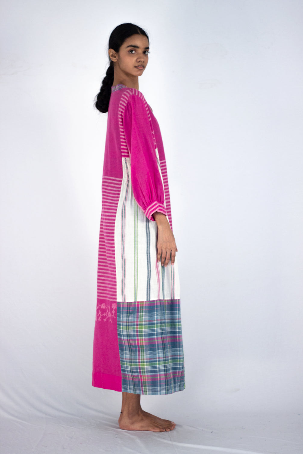 Heterantha - Pink Jamdani dress - Karnam