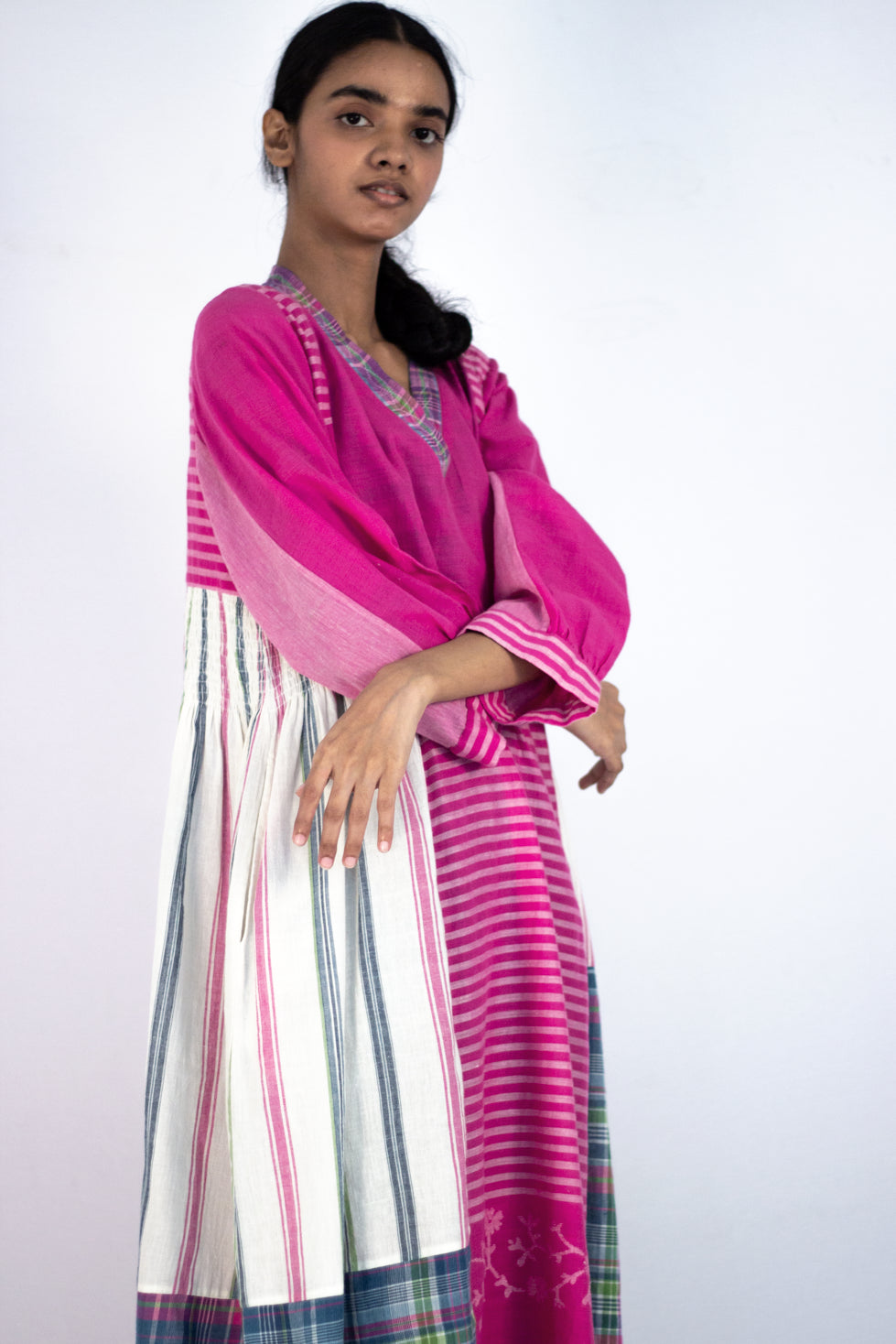 Heterantha - Pink Jamdani dress - Karnam