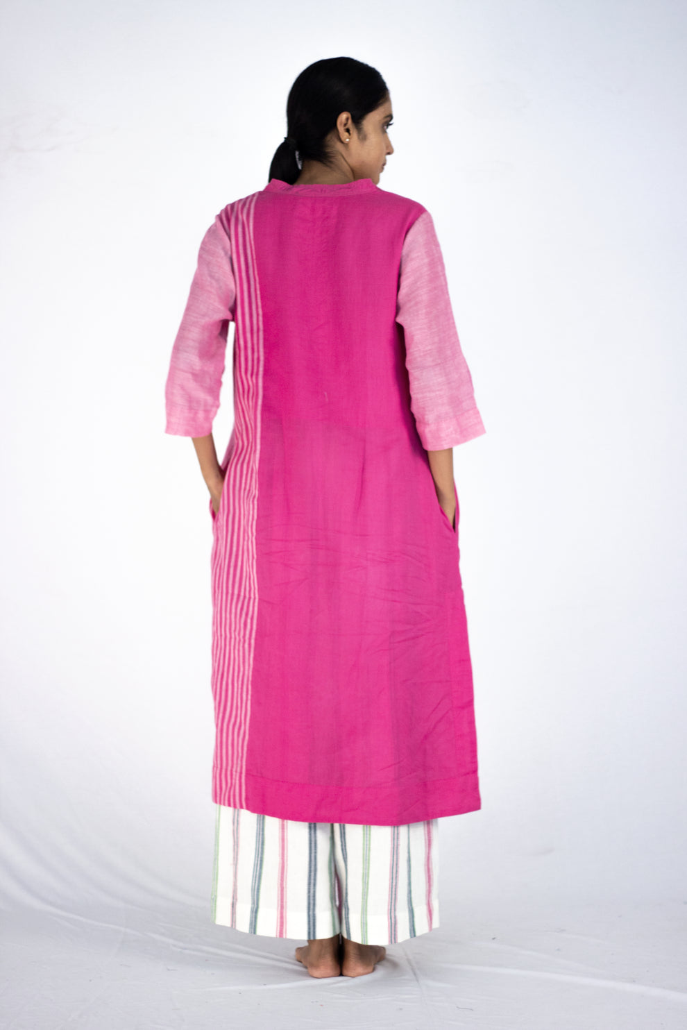 Pendula - Pink jamdani co-ord set - Karnam