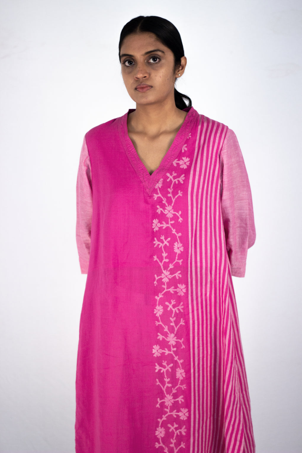 Pendula - Pink jamdani co-ord set - Karnam