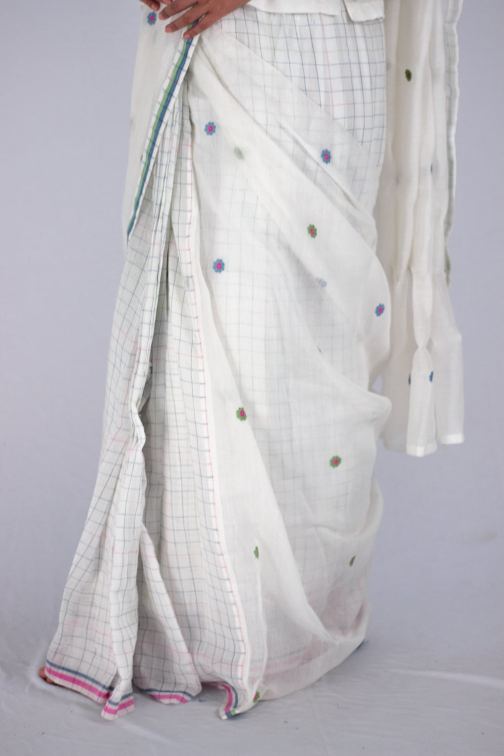 Indiennes - Silk jamdani saree - Karnam