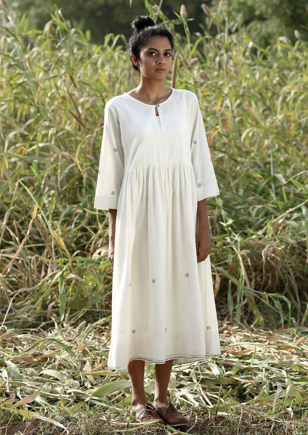 Kora double layer selvedge dress - Karnam